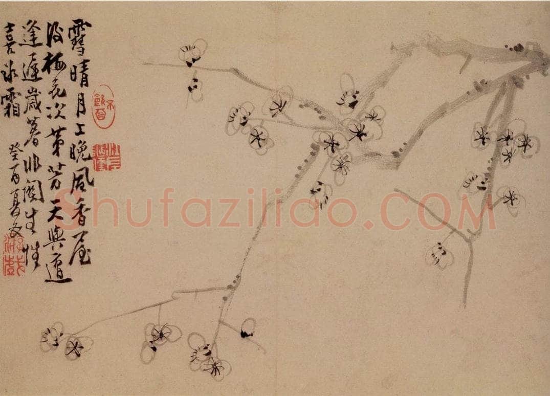 1753年 李方膺 《三清图册》 书画作品