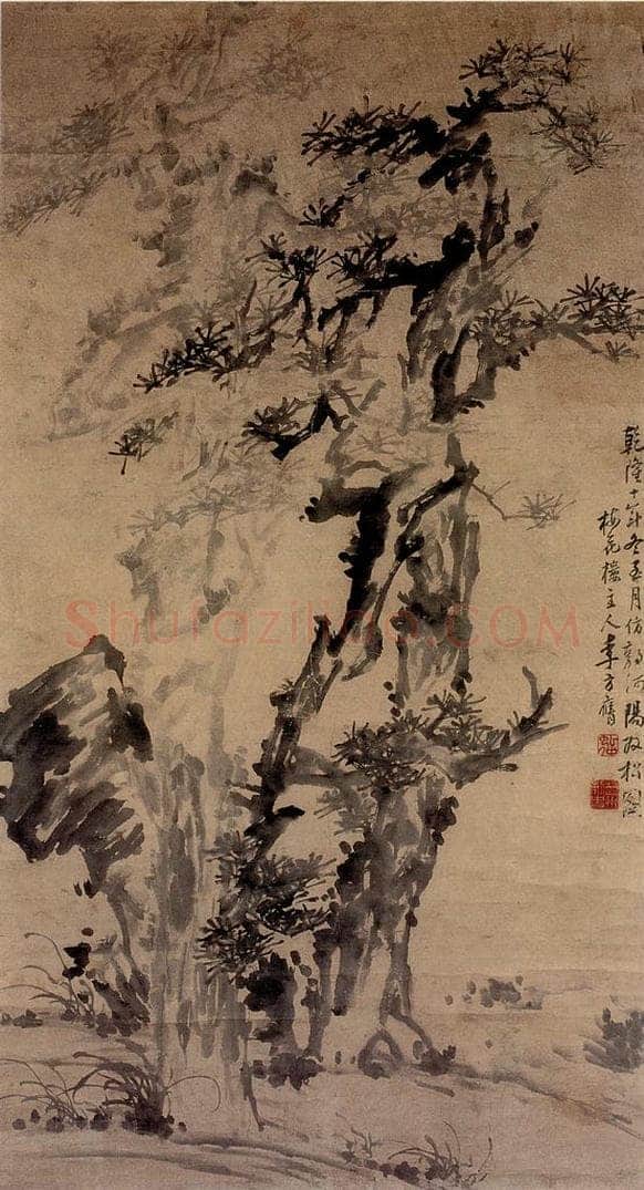 1745年 李方膺 《双松图》 书画作品