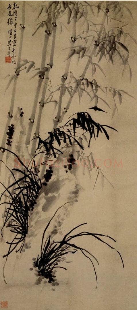 1752年 李方膺 《兰竹石》 书画作品
