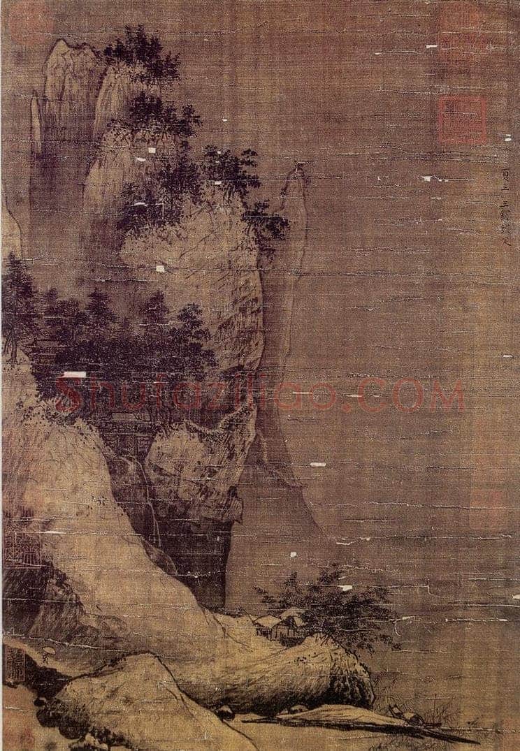 南宋 夏圭 《雪景山水图》 书画作品