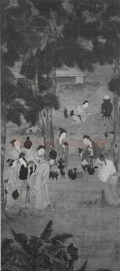 南宋 刘松年 《博古图》 书画作品