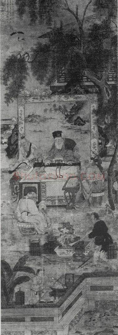 南宋 刘松年 《琴书乐志图》 书画作品