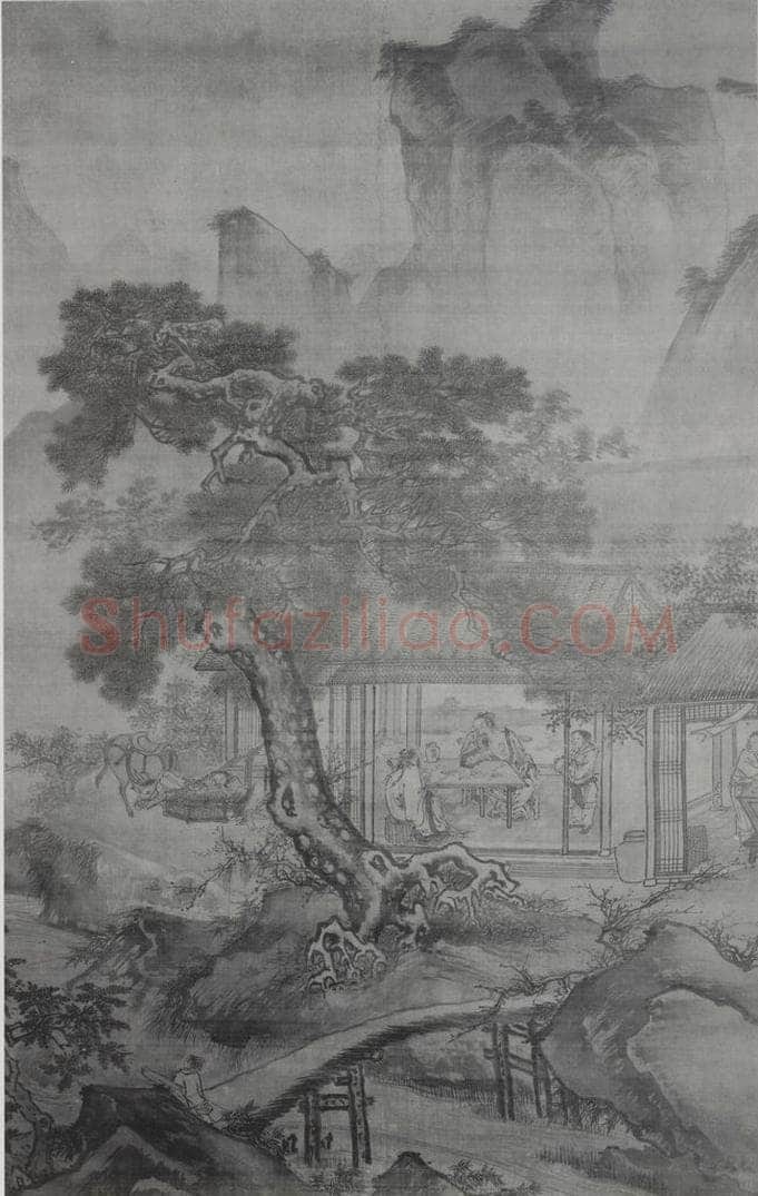 南宋 夏圭 《山居留客图》 书画作品