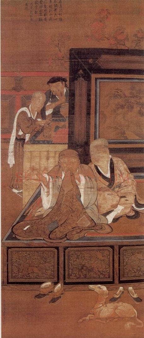南宋 刘松年 《补衲图》 书画作品
