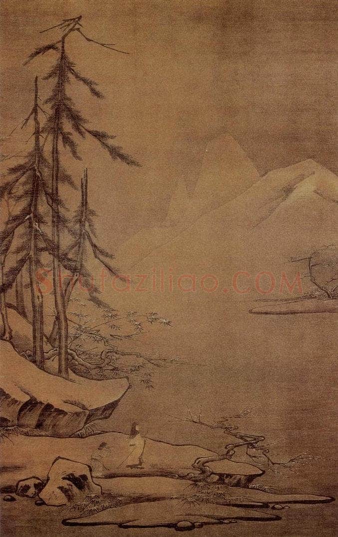 南宋 马远 《雪屐观梅图》 书画作品