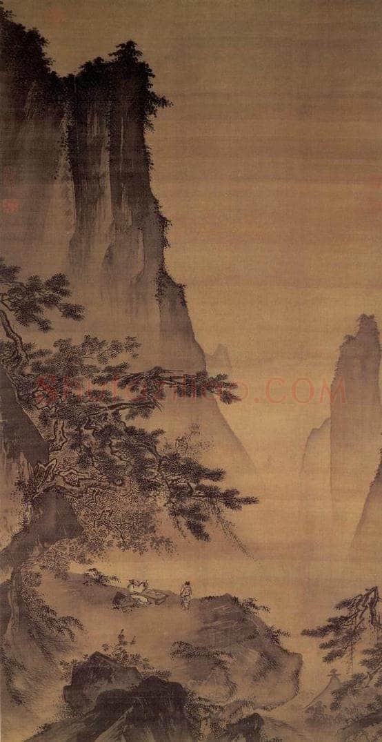 南宋 马远 《对月图》 书画作品