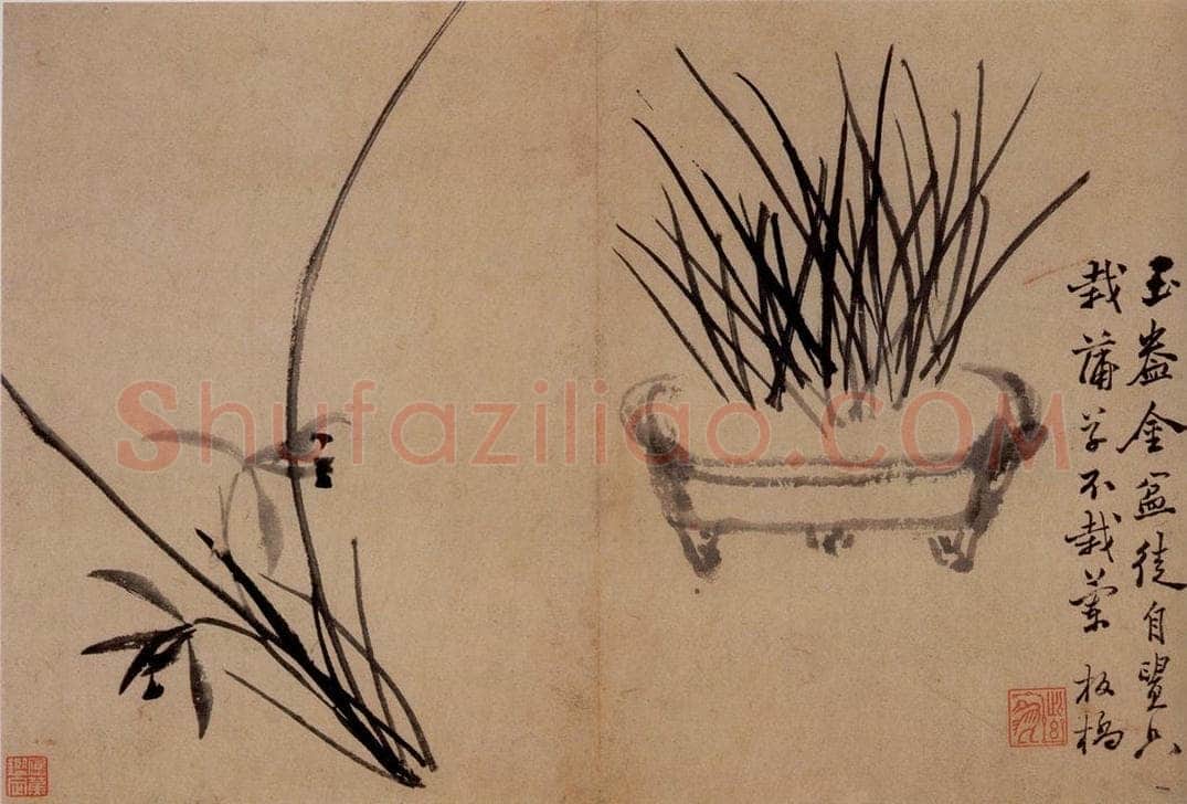  郑燮 兰竹册 书画作品