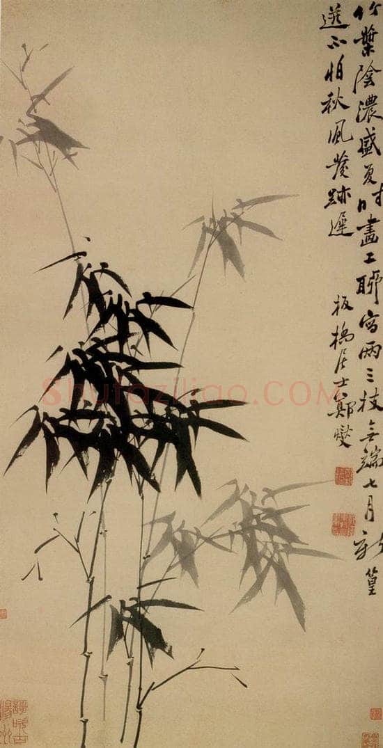 郑燮 七月新篁图 书画作品