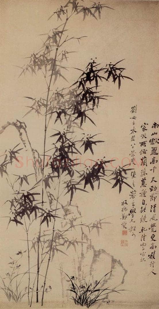 1756 郑燮 兰竹石 书画作品