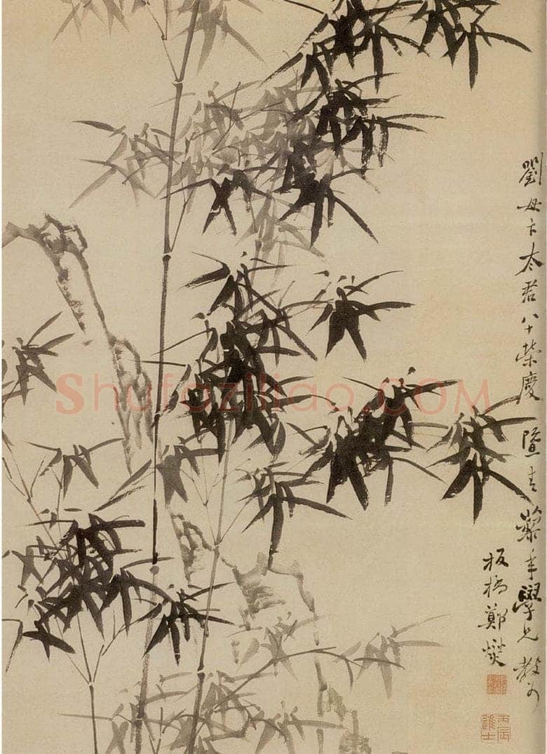 郑燮 兰竹石 书画作品