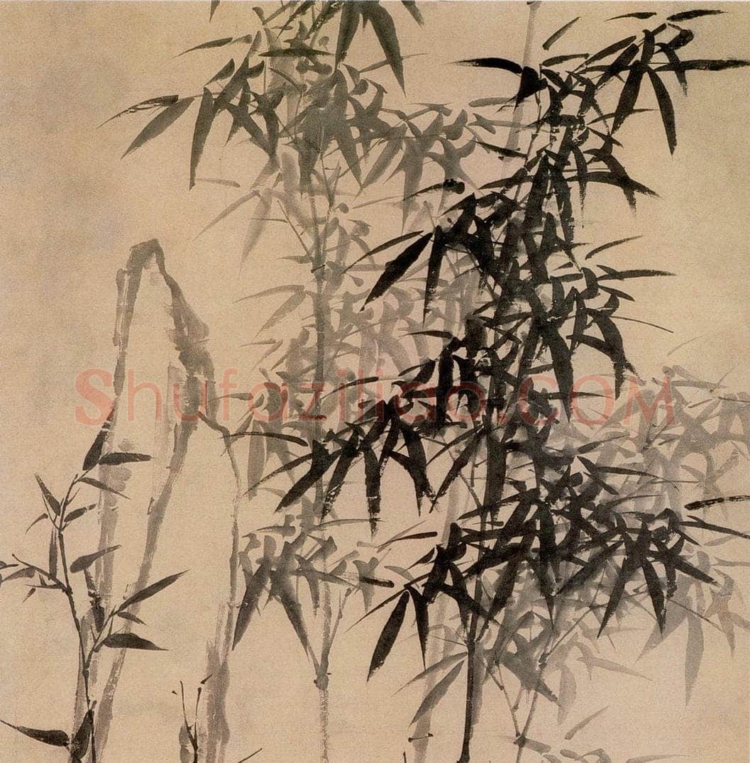  郑燮 竹石图 书画作品