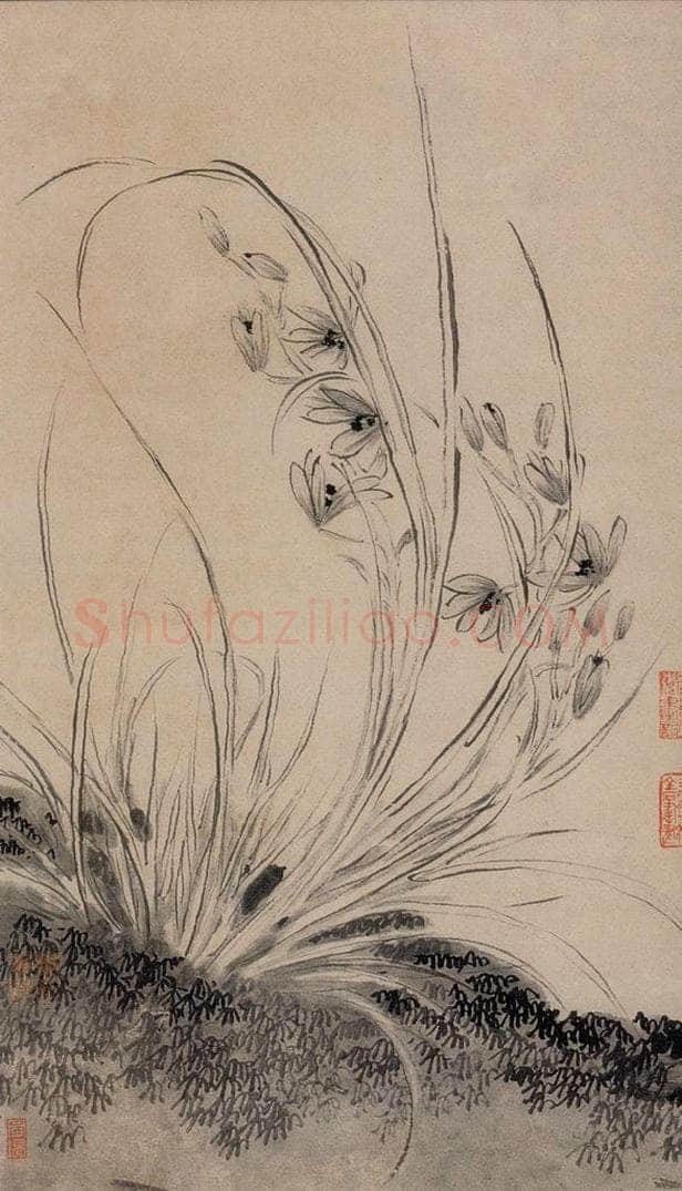 1731年 汪士慎 《兰石图》 书画作品