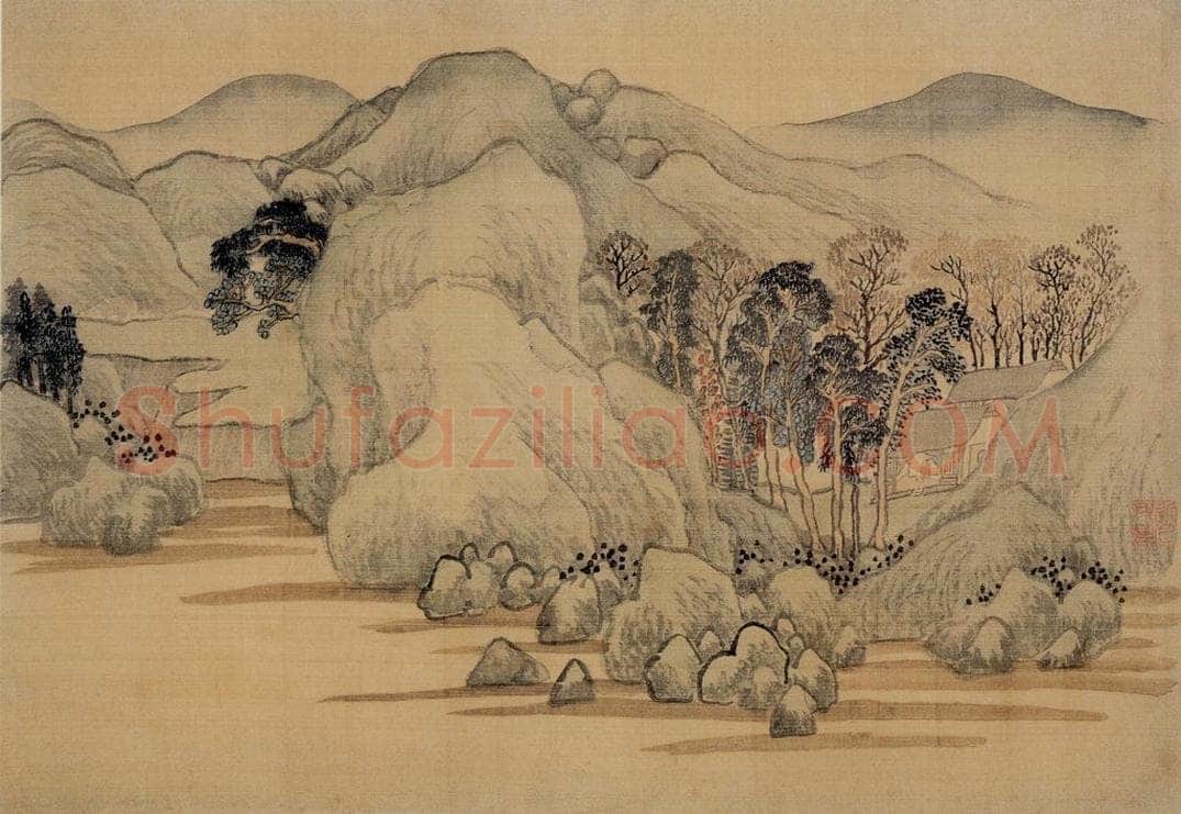 1734年 汪士慎 《山水册》 书画作品