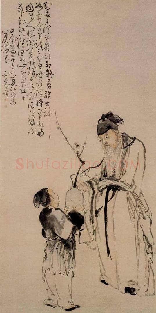 清 黄慎 爱梅图 书画作品