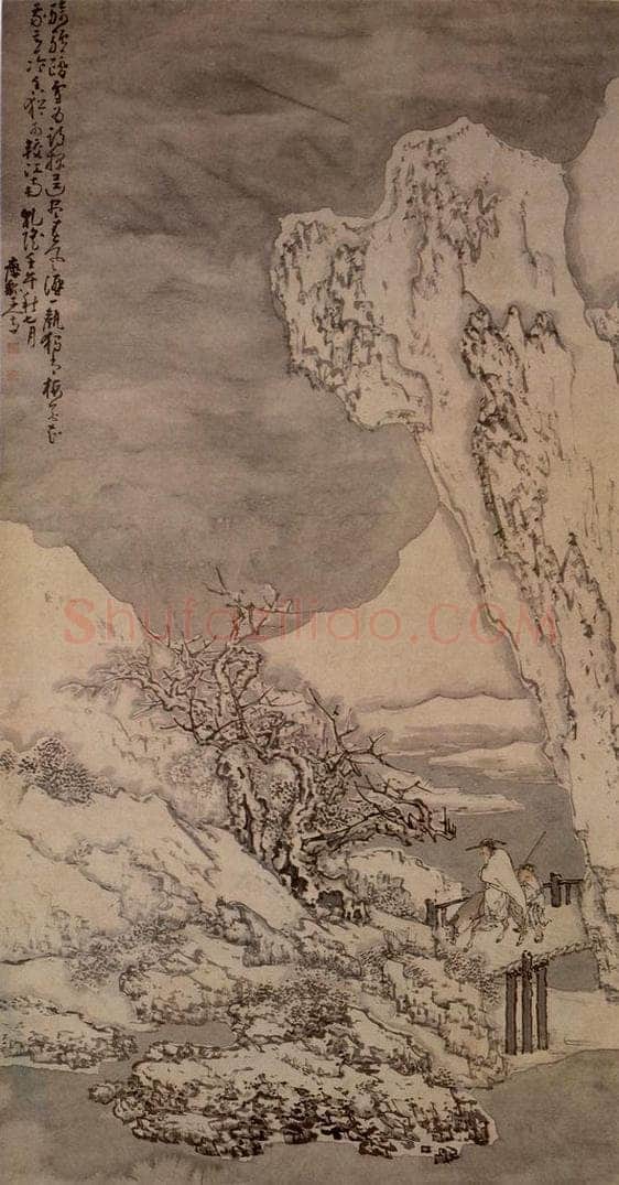 清 黄慎 踏雪寻梅图 书画作品