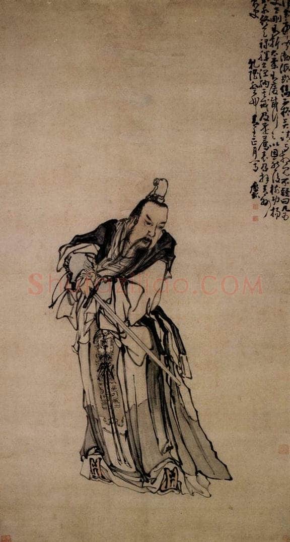 清 黄慎 隽不疑试剑图 书画作品