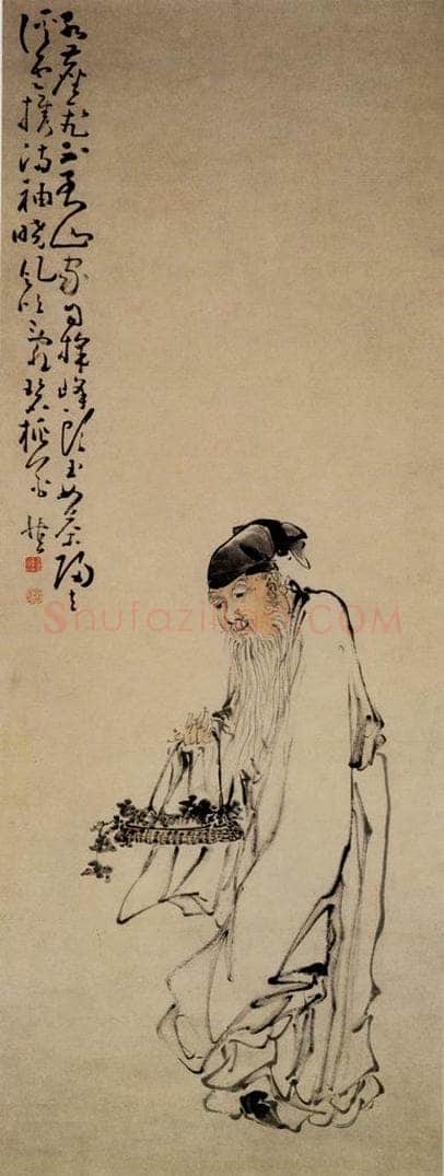 清 黄慎 采茶图 书画作品