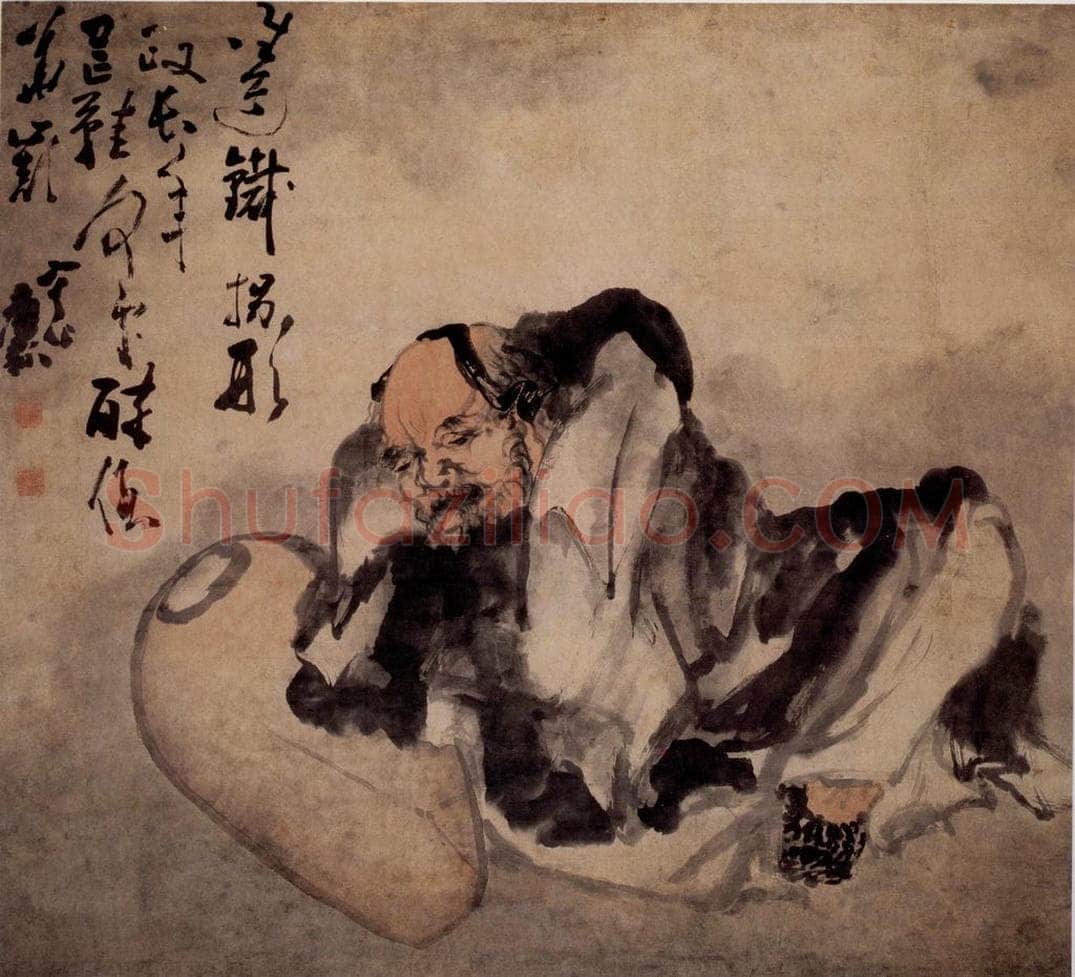 清 黄慎 铁拐李醉眠图 书画作品