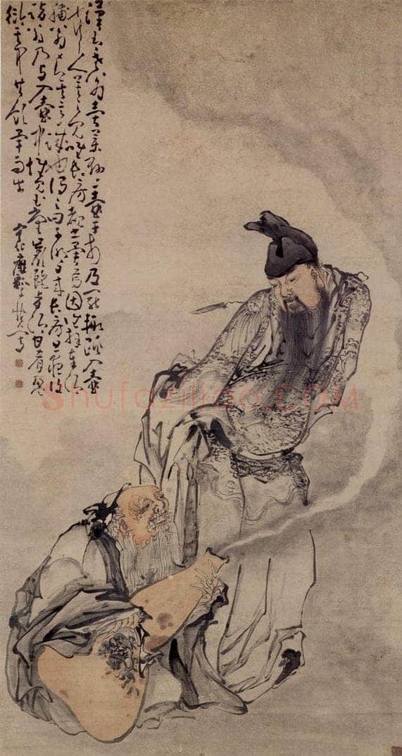 清 黄慎 费长房遇仙图 书画作品