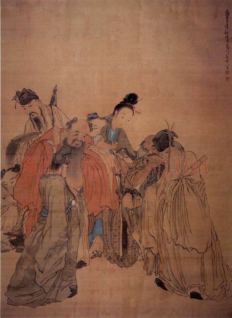 清 黄慎 八仙图 书画作品