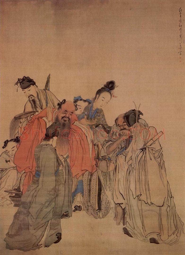 清 黄慎 八仙图 书画作品