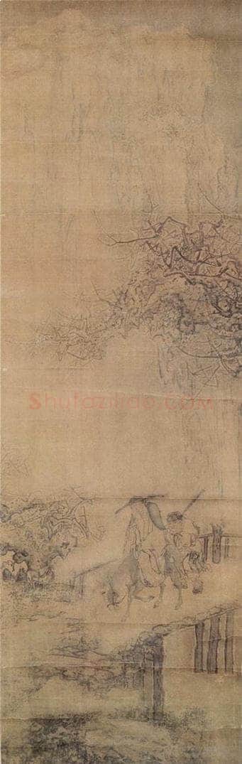 清 黄慎 雪骑探梅图 书画作品