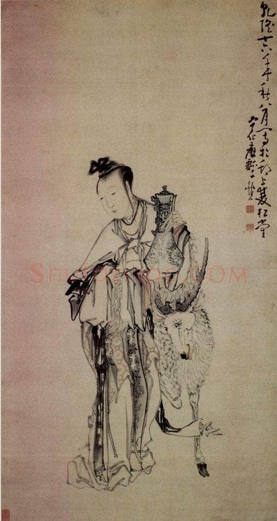 清 黄慎 麻姑献寿图 书画作品