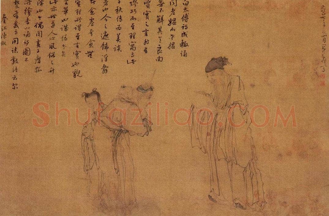 清 黄慎 香山吟诗图 书画作品