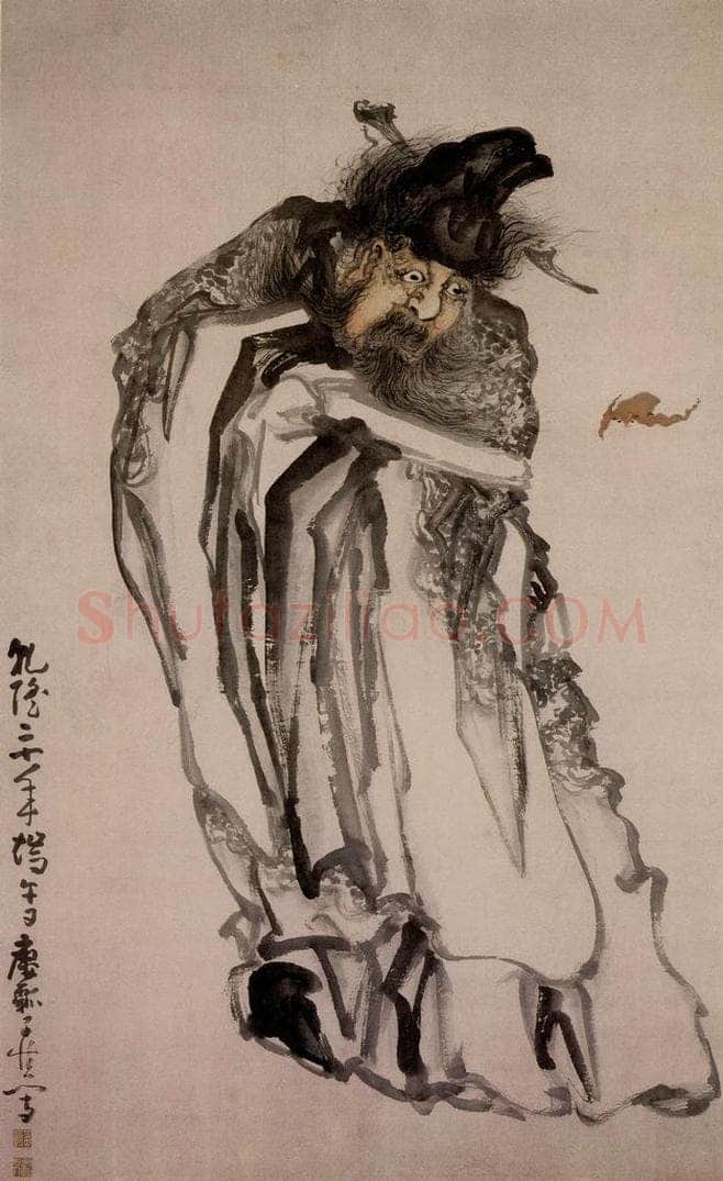 清 黄慎 钟九首图 书画作品