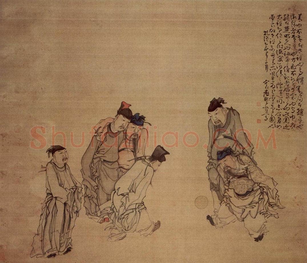 清 黄慎 蹴鞠图 书画作品