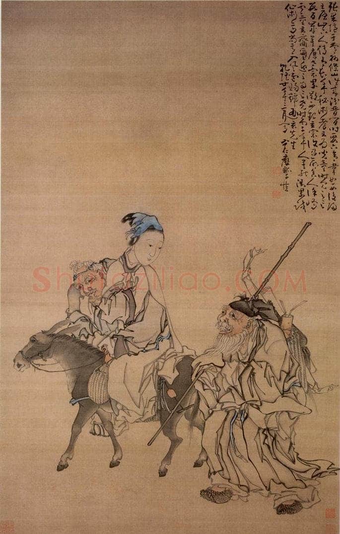 清 黄慎 张果老故事图 书画作品