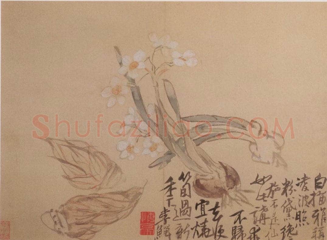 清 李鱓 《花卉册8开》 书画作品