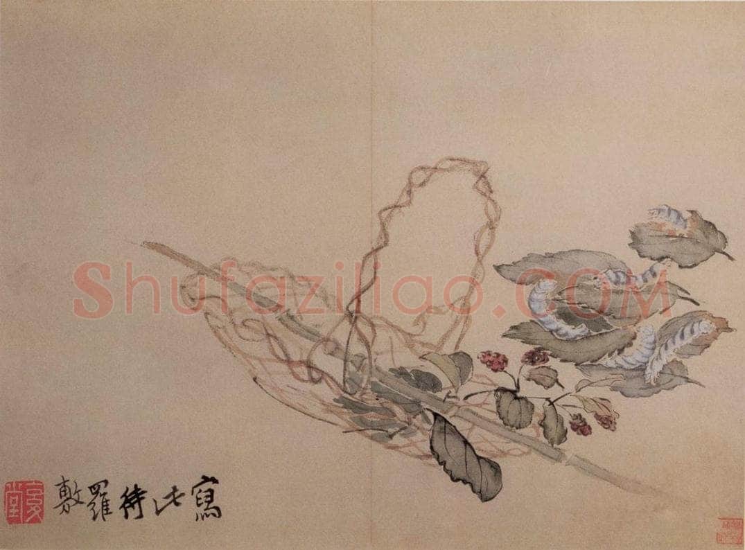 清 李鱓 《花卉册8开》 书画作品