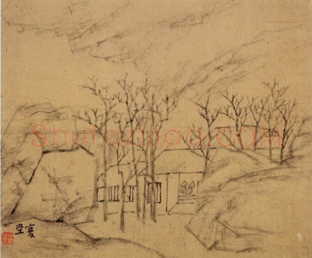 清 李鱓 《山水8开》 书画作品