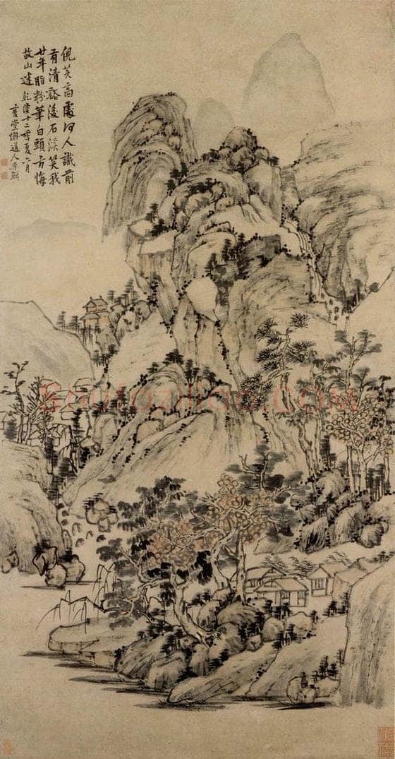 清 李鱓 《故园图》 书画作品