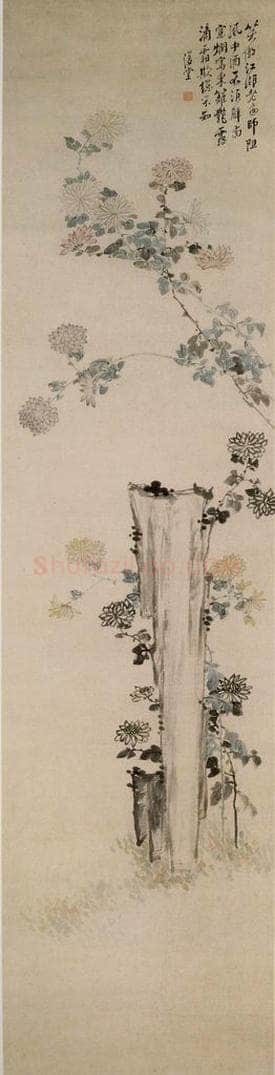 清 李鱓 《花卉四条屏》 书画作品