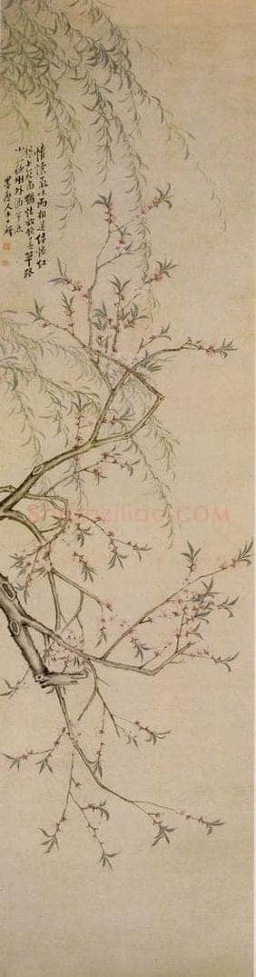 清 李鱓 《花卉四条屏》 书画作品