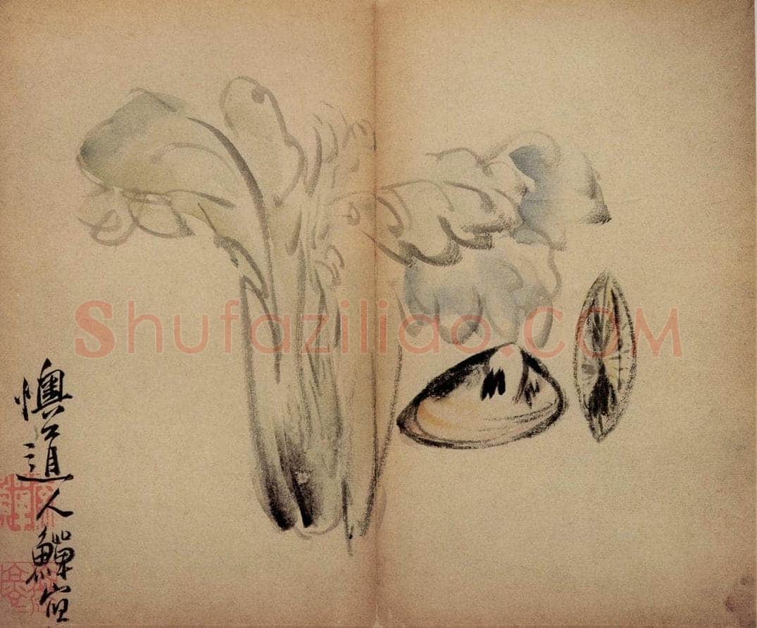 清 李鱓 《花卉册》 书画作品
