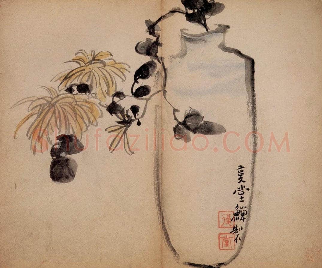 清 李鱓 《花卉册》 书画作品