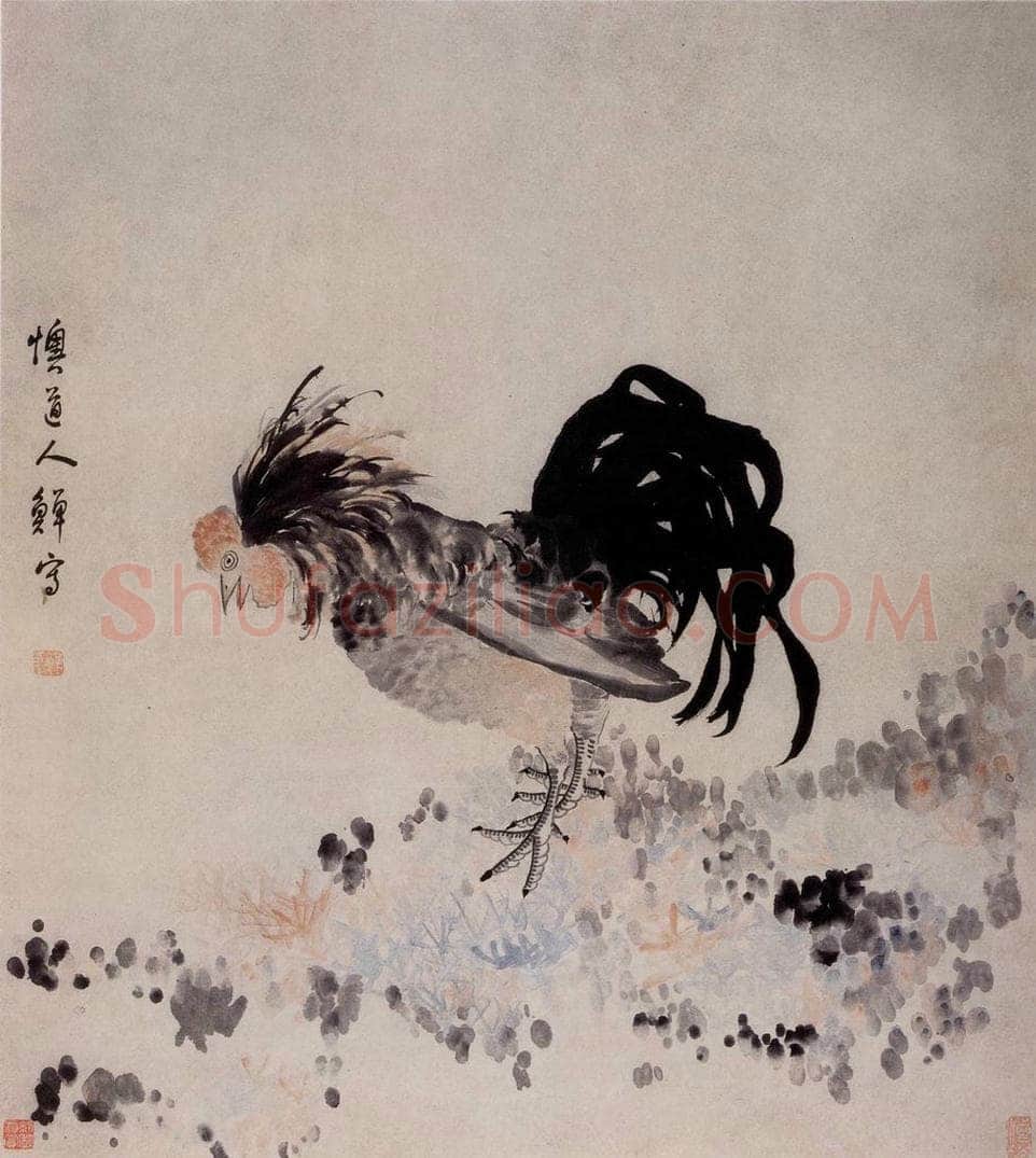 清 李鱓 《雄鸡图》 书画作品