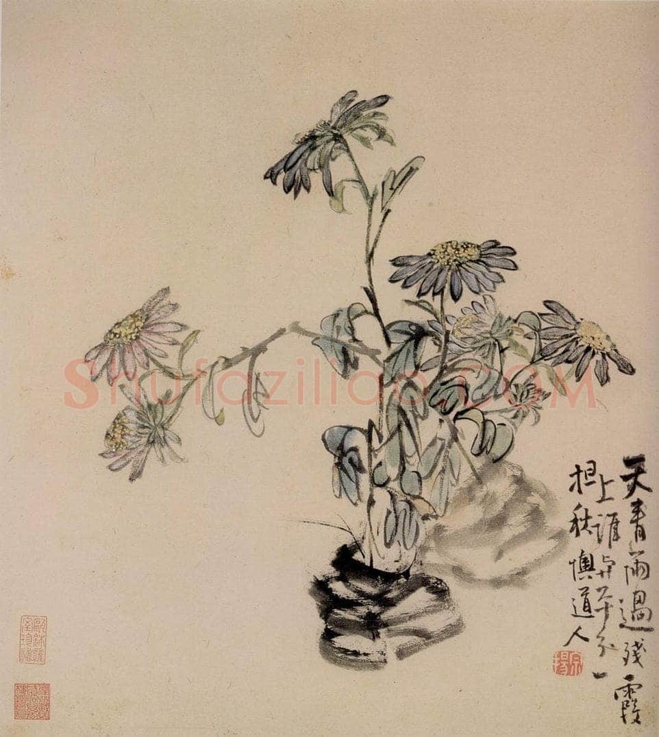 清 李鱓 《花卉册》 书画作品