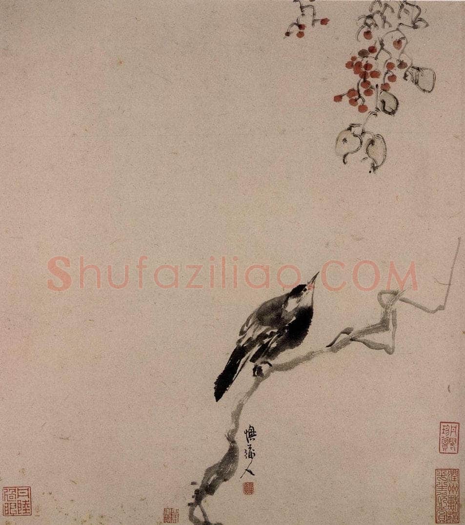 清 李鱓 《花卉册》 书画作品