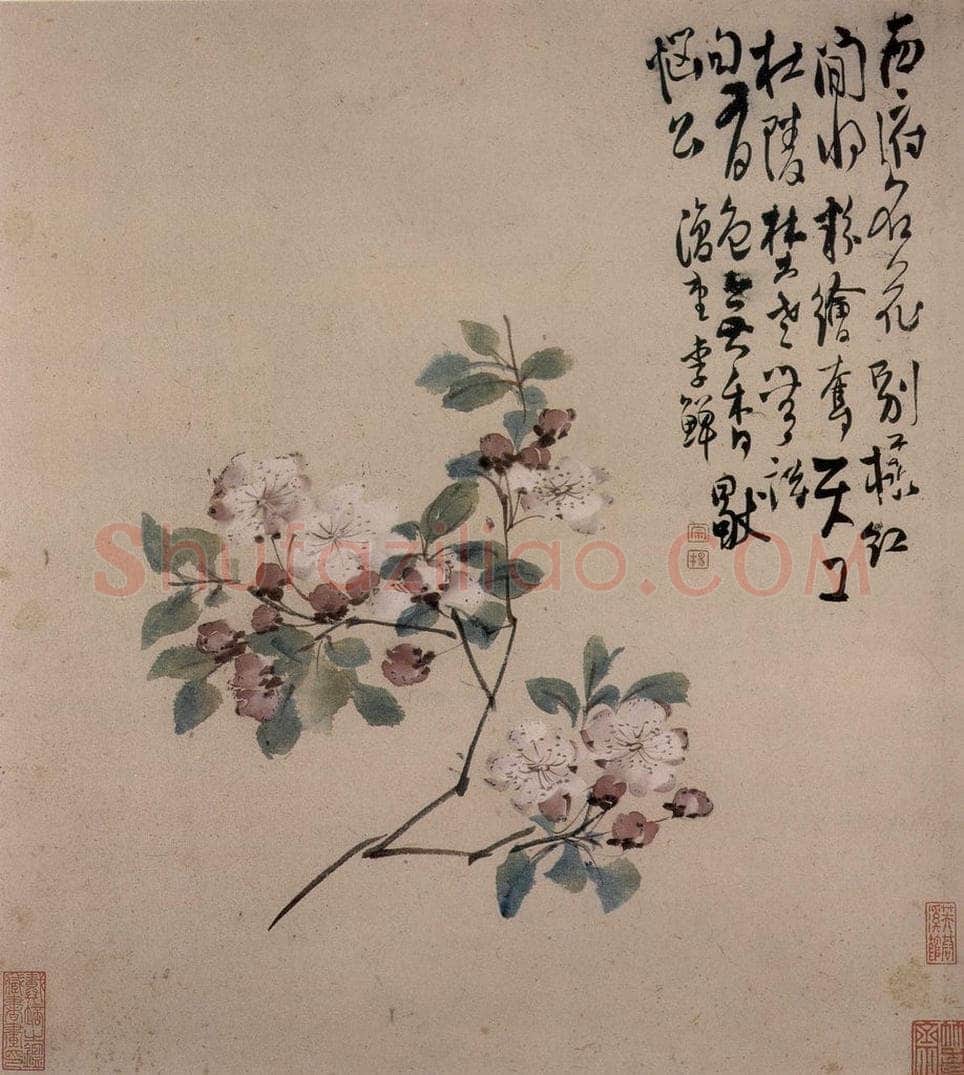 清 李鱓 《花卉册》 书画作品