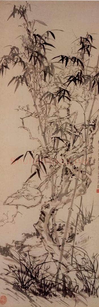清 李鱓 《梅兰竹图》 书画作品