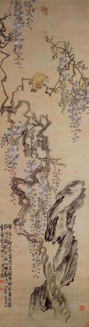 清 李鱓 《花鸟屏》 书画作品