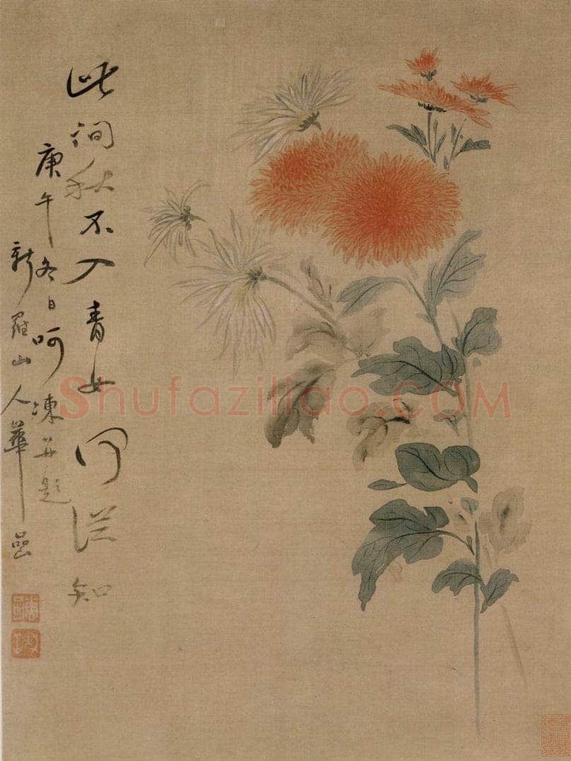 清 华喦 《花鸟草虫图》 书画作品