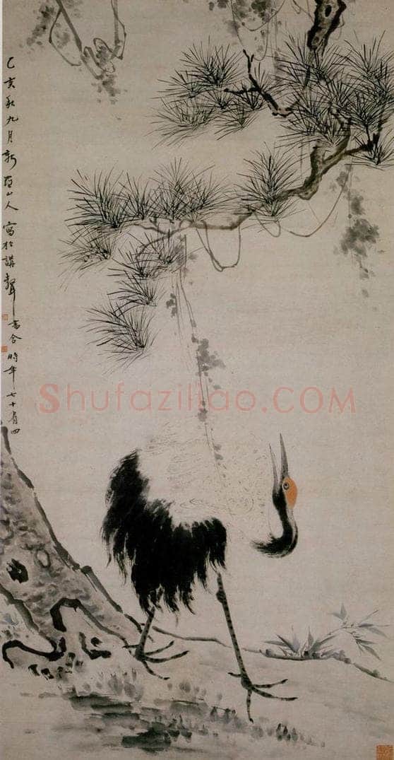 清 华喦 《松鹤图》 书画作品
