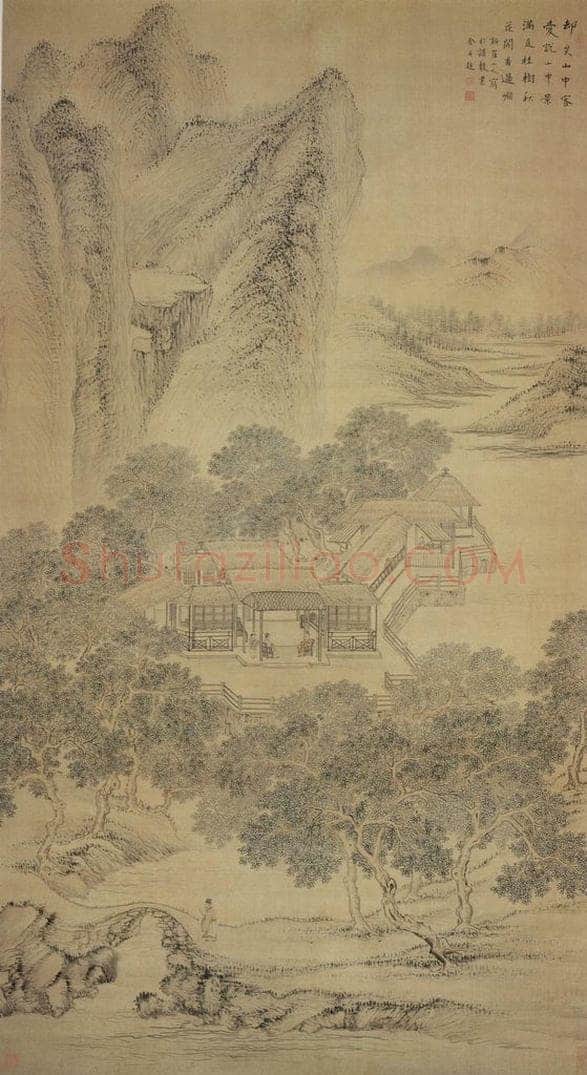 清 华喦 《秋香过岭图》 书画作品