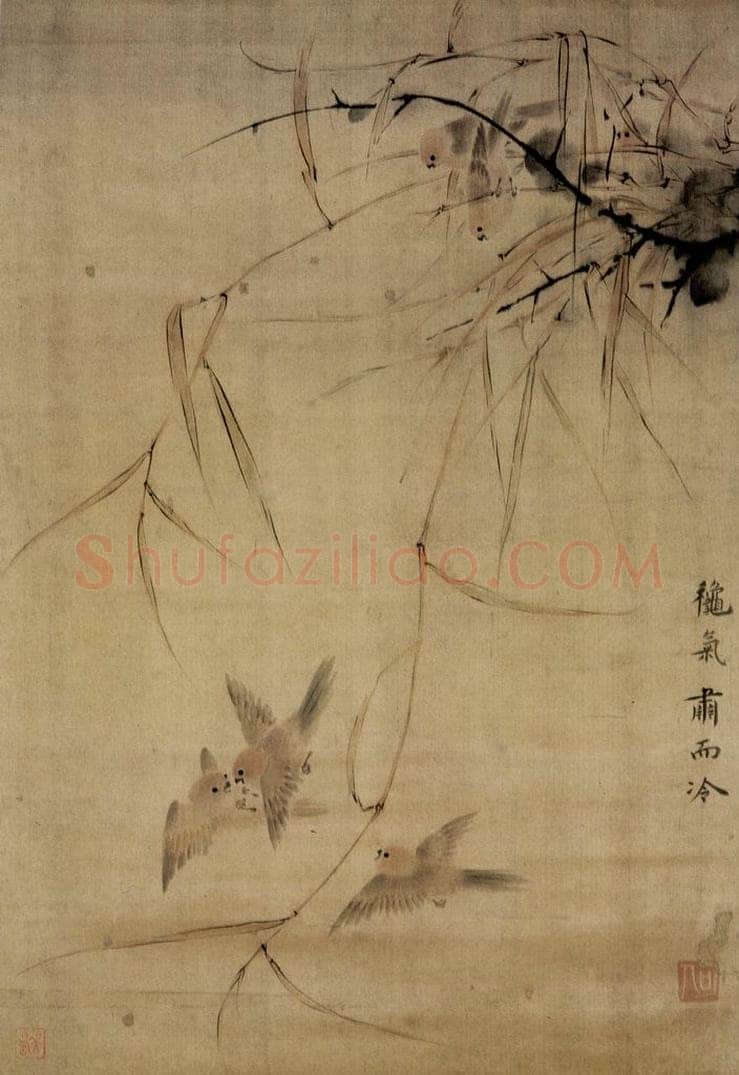 清 华喦 《花鸟四条》 书画作品