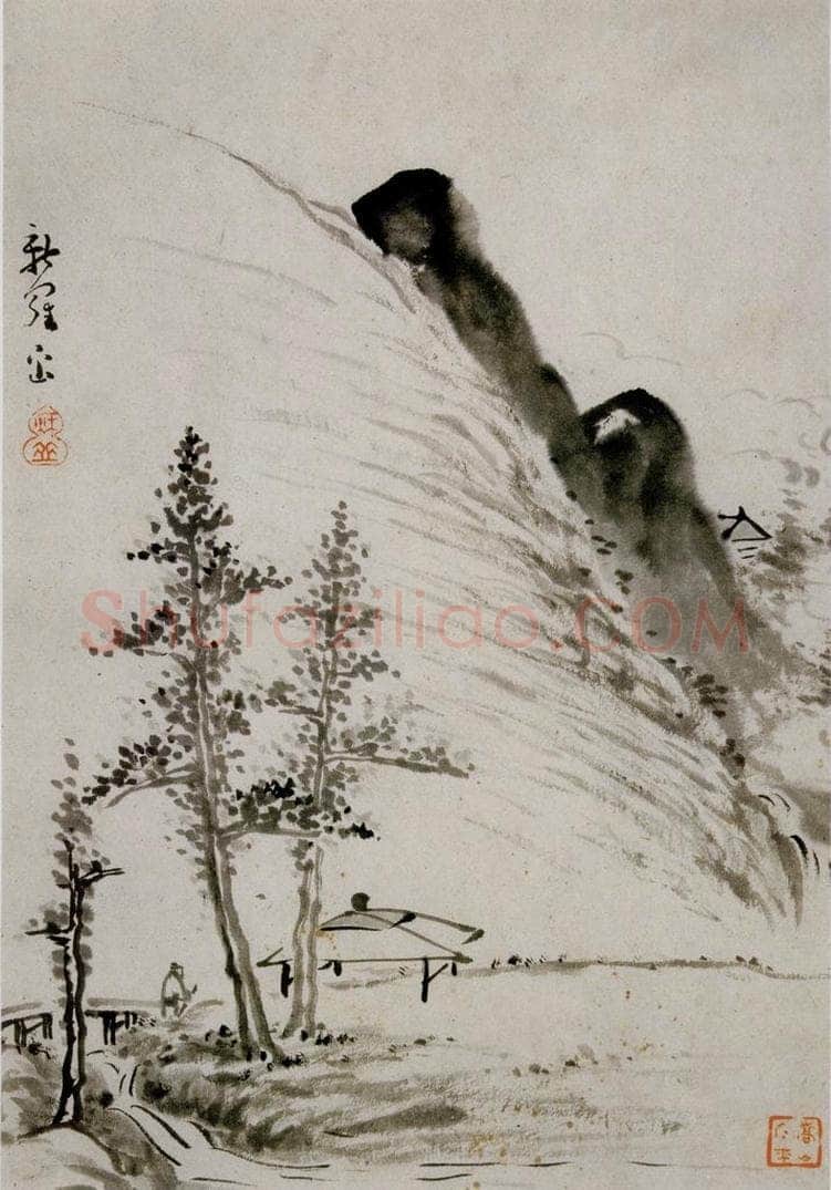 清 华喦 《山水人物花卉册》 书画作品